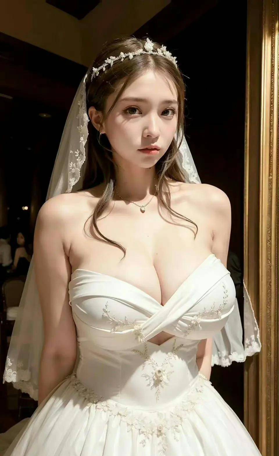 八戒体育一位身体绝佳的女博主晒出6张婚纱照男人们看到都流口水(图6)